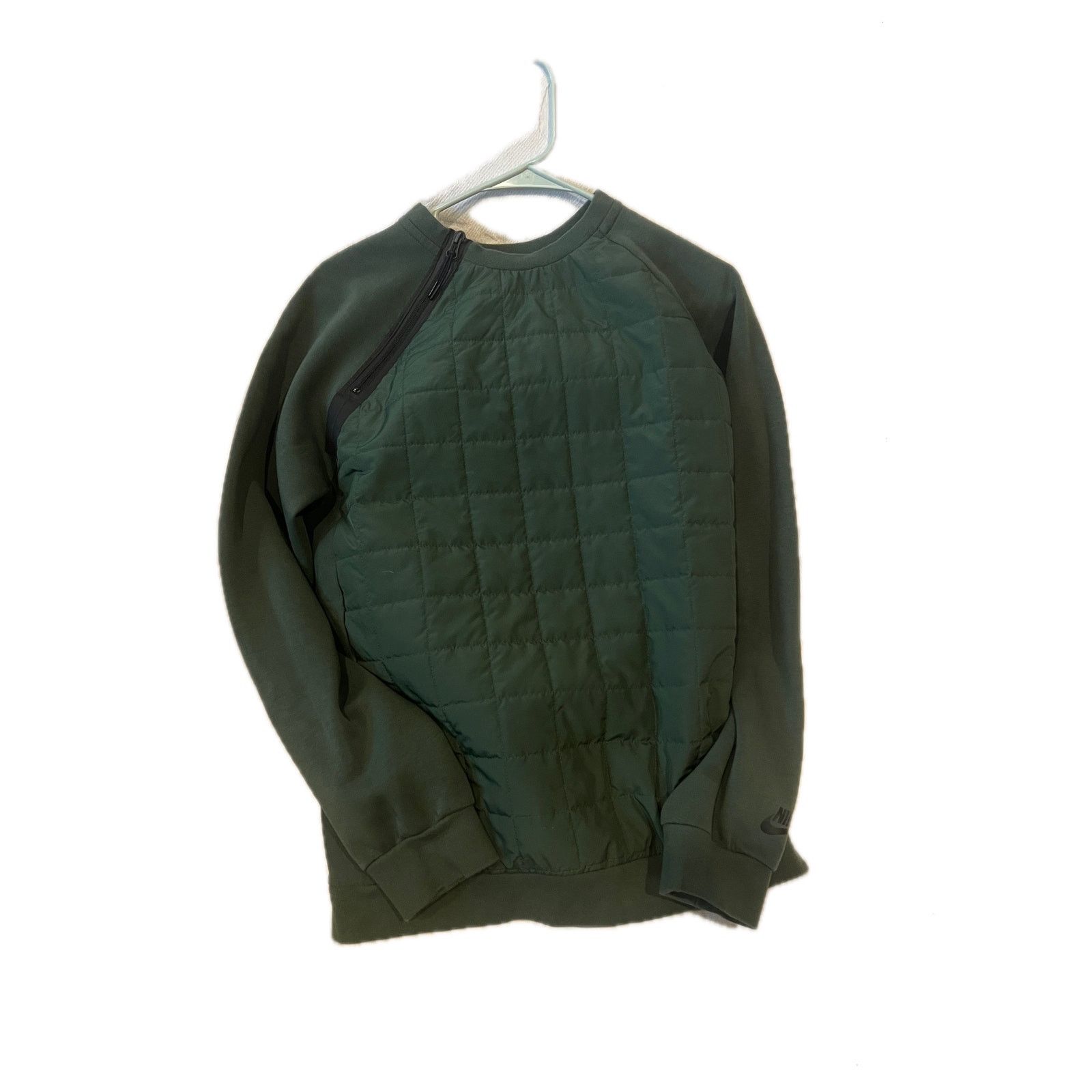 Nike Nike Qtr Zip Quilted Army Green Crewneck Pullover Mens S Size US S / EU 44-46 / 1 - 1 Thumbnail