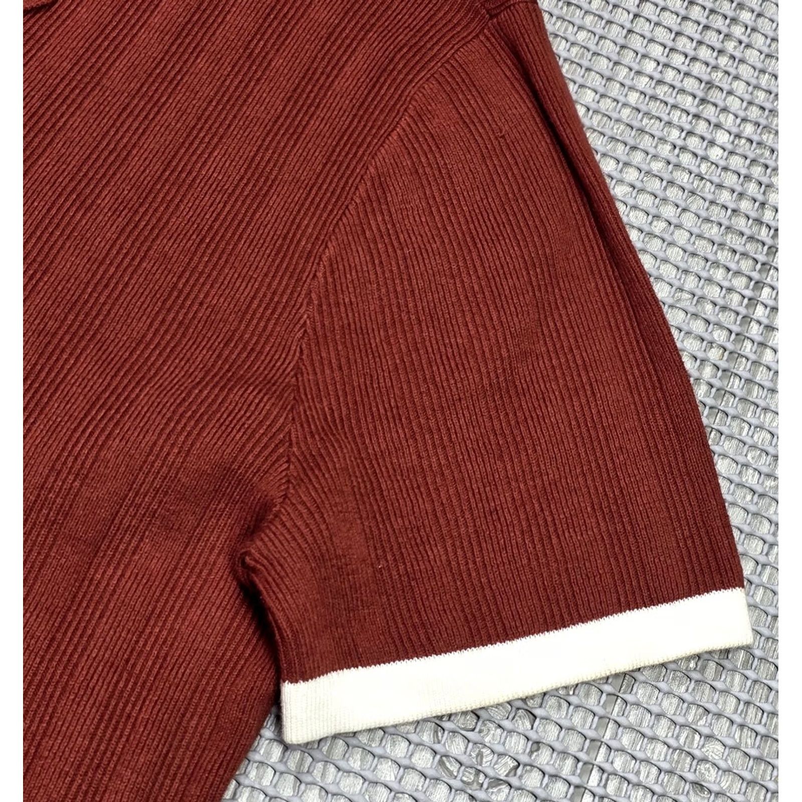 Abercrombie & Fitch Abercrombie & Fitch Shirt Mens Knit Button-Up Short Sleeve Brown Burnt Orange 50s 60s 70s 80s 90s Preppy Retro College S Size US S / EU 44-46 / 1 - 5 Thumbnail