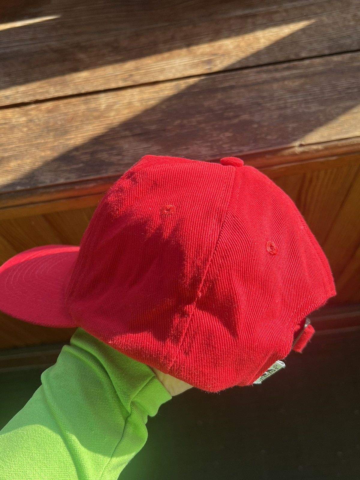 Adidas Vintage Red Hat Adidas Y2K Football Cap Size ONE SIZE - 4 Thumbnail