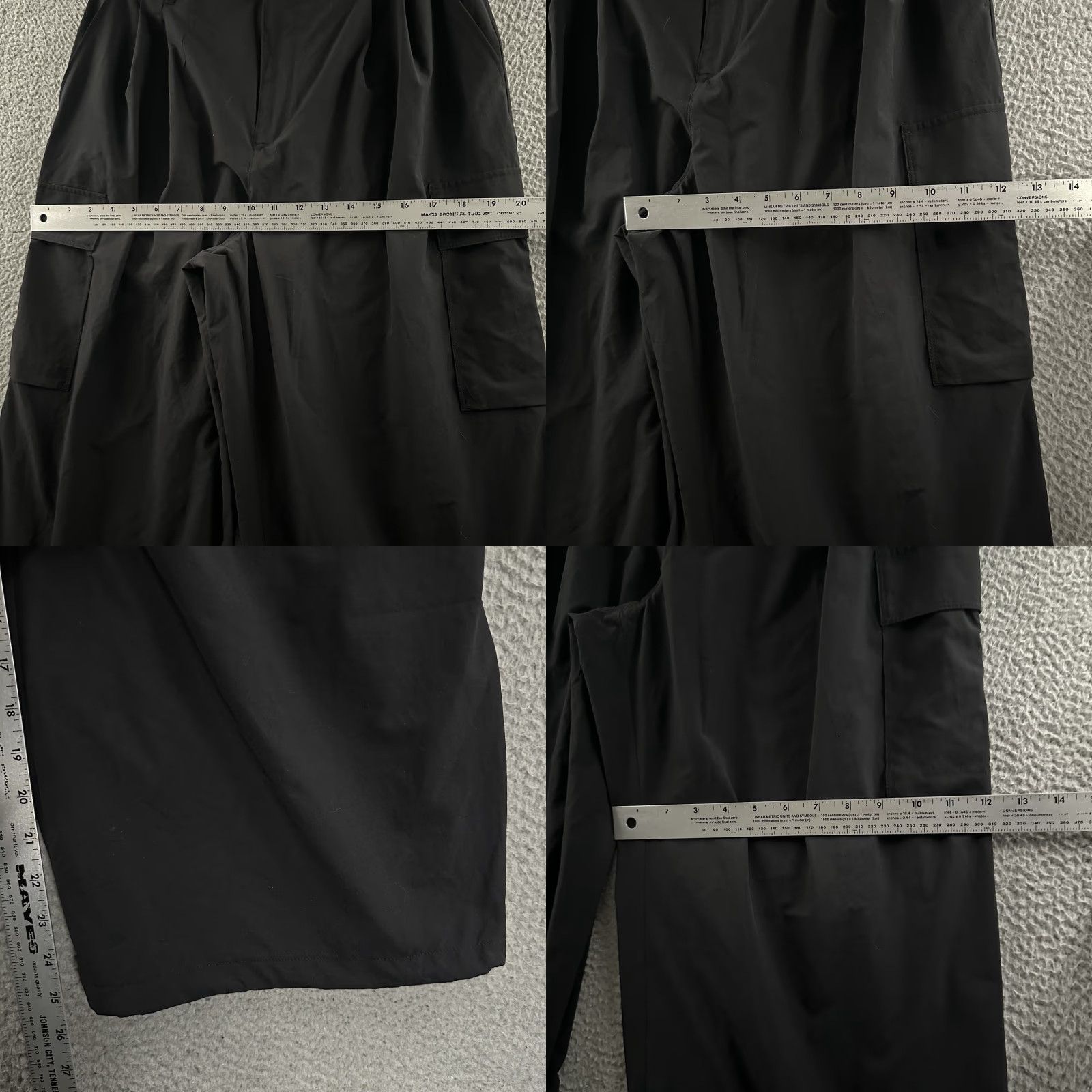 Gap Gap Fit Womens Pants Black Medium Petite Cargo Wide Leg Polyester Blend Size 30" / US 8 / IT 44 - 8 Thumbnail