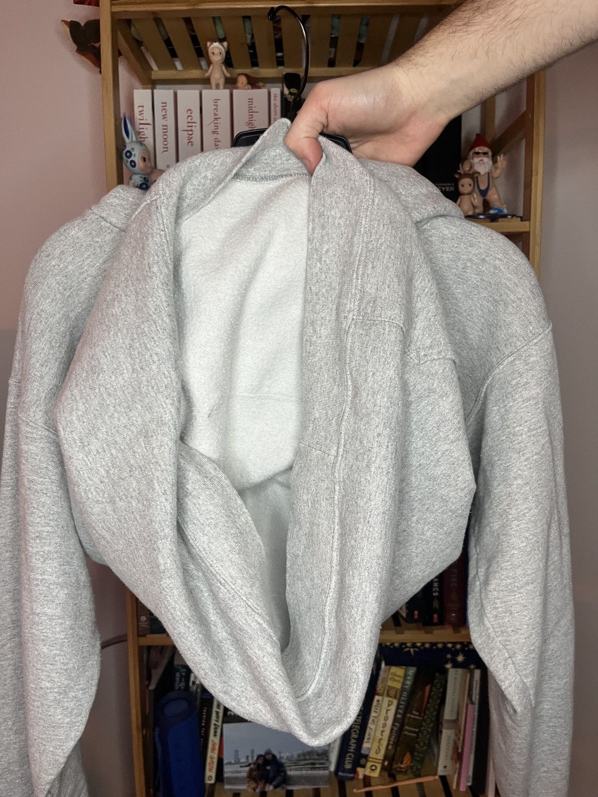 Hanes × Vintage Vintage 90s I am a hockey player Hoodie pullover HeatherGrey Size US S / EU 44-46 / 1 - 5 Thumbnail