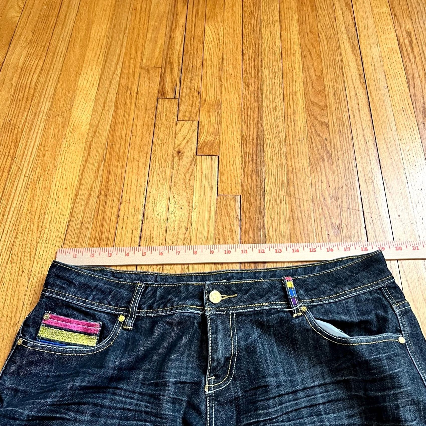 Coogi Coogi Shorts Womens 18 Jean Cut Off Rainbow Blue 38x4 Plus blue womens jean shorts 18 rainbow cut off Coogi Size 40" / US 18 - 5 Thumbnail