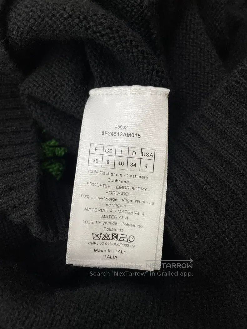 Dior Dior Dragon Year Limited Black Green Dinosaur Cashmere Swe Size XS / US 0-2 / IT 36-38 - 5 Thumbnail