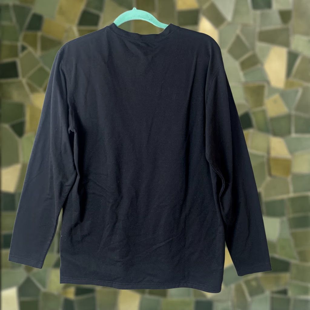 Vintage BYLT Basic Crew Shirt Mens Medium Black Long Sleeve Split Hem Nature Hiking Casual Everyday Modern Size US M / EU 48-50 / 2 - 1 Thumbnail