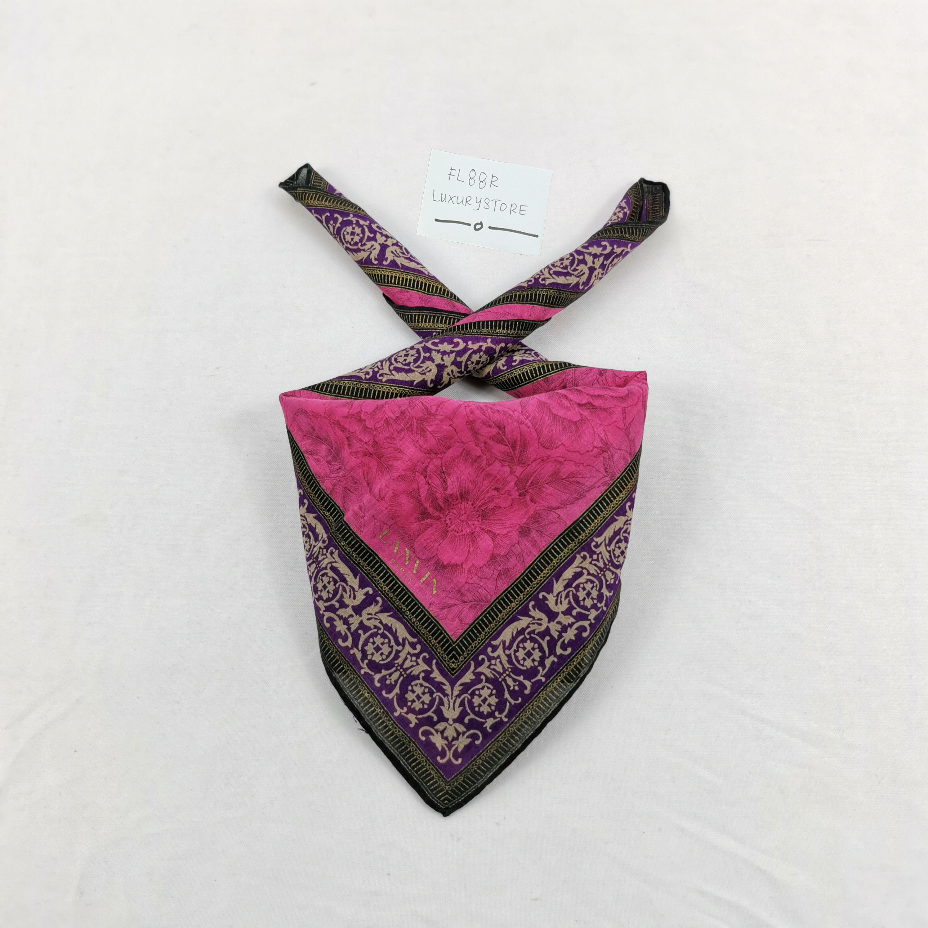 Lanvin Vintage Lanvin Handkerchief Neckerchief Bandana Scarf Size ONE SIZE - 1 Thumbnail