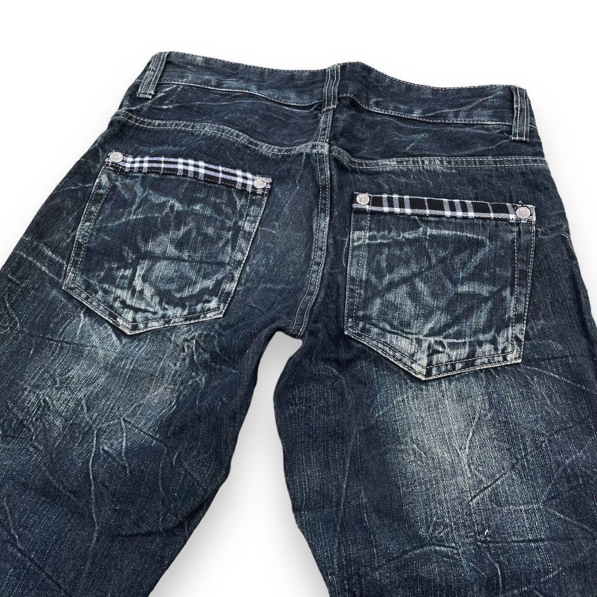 If Six Was Nine × Japanese Brand × Le Grande Bleu (L.G.B.) 🇯🇵 VINTAGE WILD LIFE POEM PUNK WASHED DENIM PANTS Size US 32 / EU 48 - 11 Thumbnail