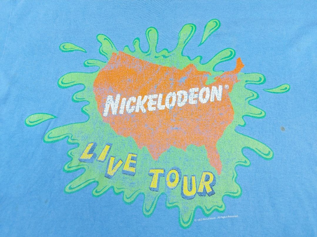 Nickelodeon Vintage 90s 1994 Nickelodeon Live Tour Single-Stitch TEE Size US XL / EU 56 / 4 - 4 Thumbnail