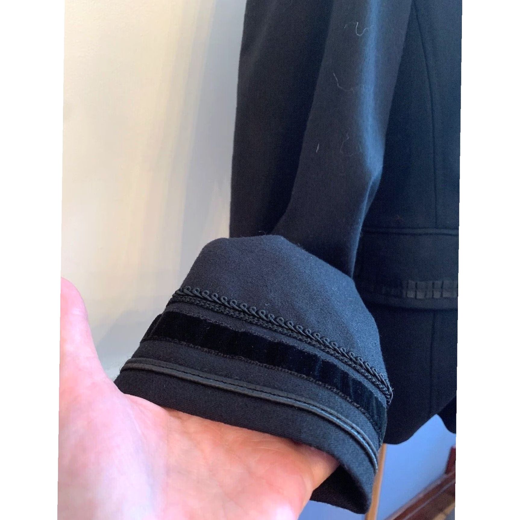 Vintage VINTAGE Feraud Blazer Jacket Womens Wool Blend Braided Trim 12 Black Size 44 (12) - Lightweight Womens Blazer Jacket Size XL / US 12-14 / IT 48-50 - 6 Thumbnail