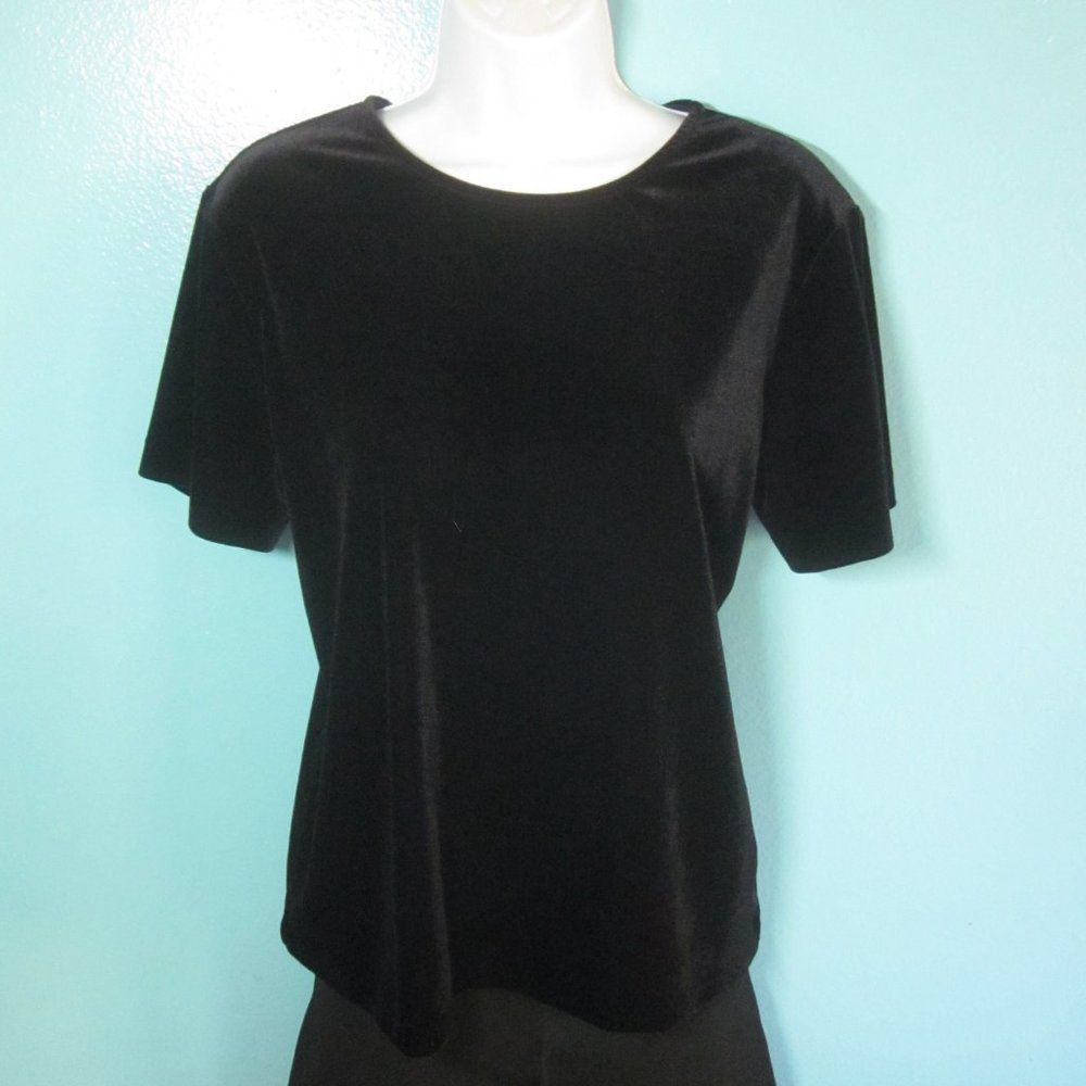Other VINTAGE 1960's Black Velour / Velvet Tee Size M Made in USA Size M / US 6-8 / IT 42-44 - 1 Thumbnail