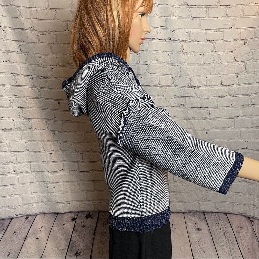 Other EVA MENDES Sweatshirt Hoodie Size M (runs small) Blue Silve Size S / US 4 / IT 40 - 3 Thumbnail