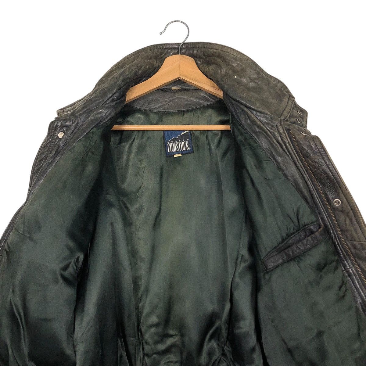 Japanese Brand Robert Comstock Vintage Black Leather Bomber Jacket Size US M / EU 48-50 / 2 - 15 Thumbnail