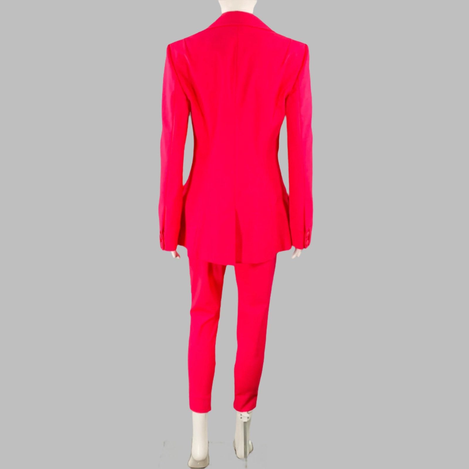 La Perla LA PERLA Size 4 Hot Pink Wool Blend Double Breasted Pantsuit Size 27" / US 4 / IT 40 - 3 Thumbnail
