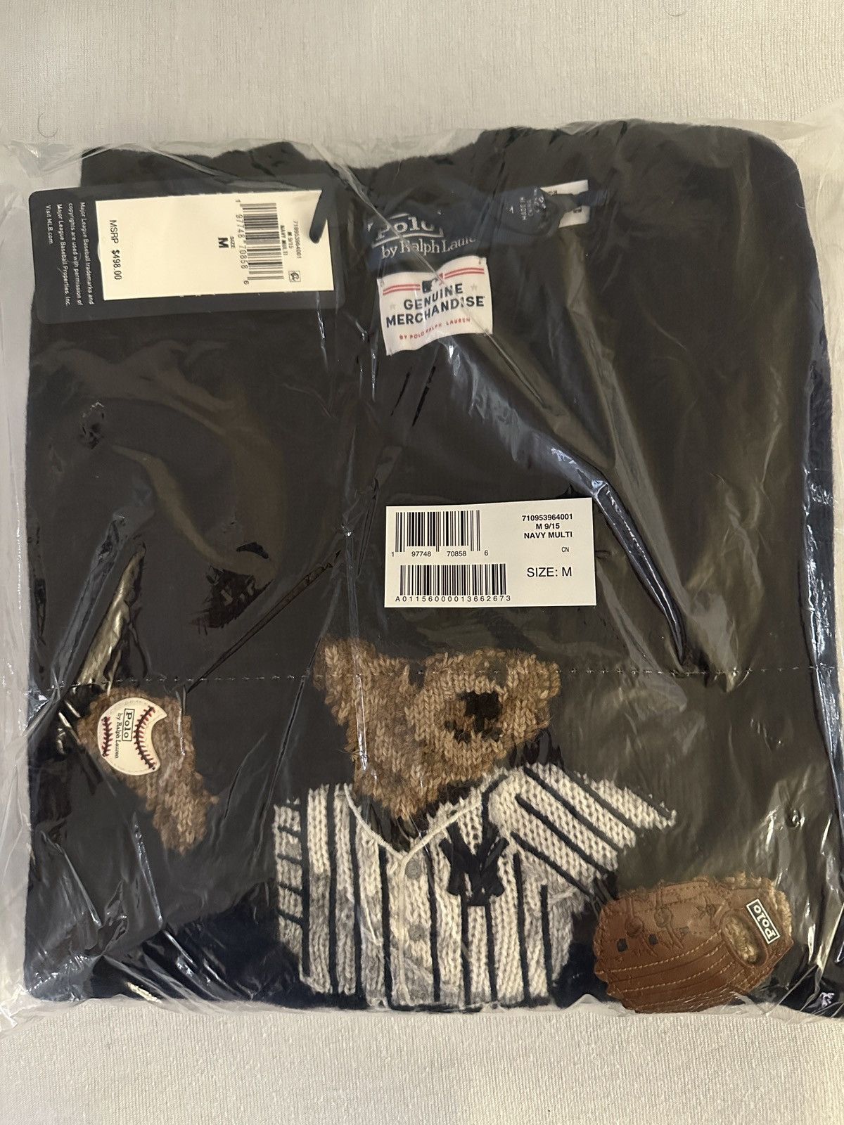 Polo Ralph Lauren Polo Ralph Lauren Yankees Bear Sweater Size US M / EU 48-50 / 2 - 2 Thumbnail