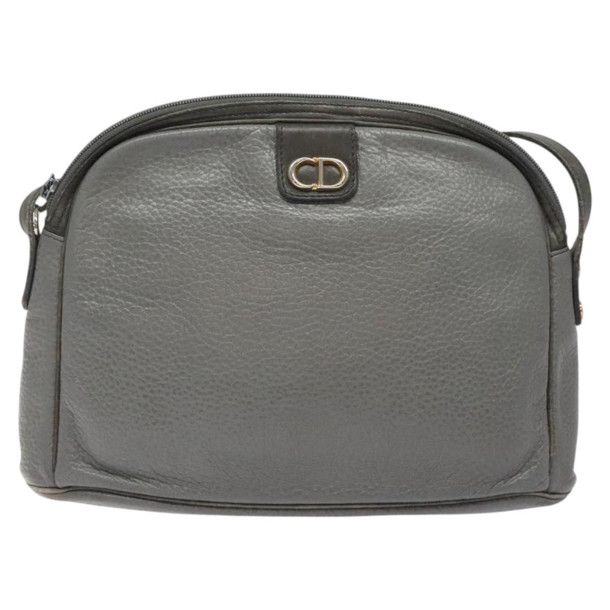 Dior DIOR Shoulder Bag Leather Gray Gold Size ONE SIZE - 2 Thumbnail