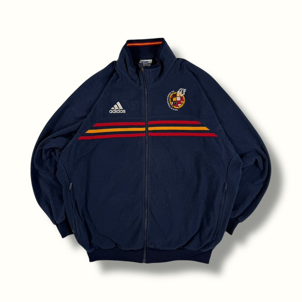 Adidas Vintage Spain 1998/99 adidas velour football track top Size US M / EU 48-50 / 2 - 1 Thumbnail