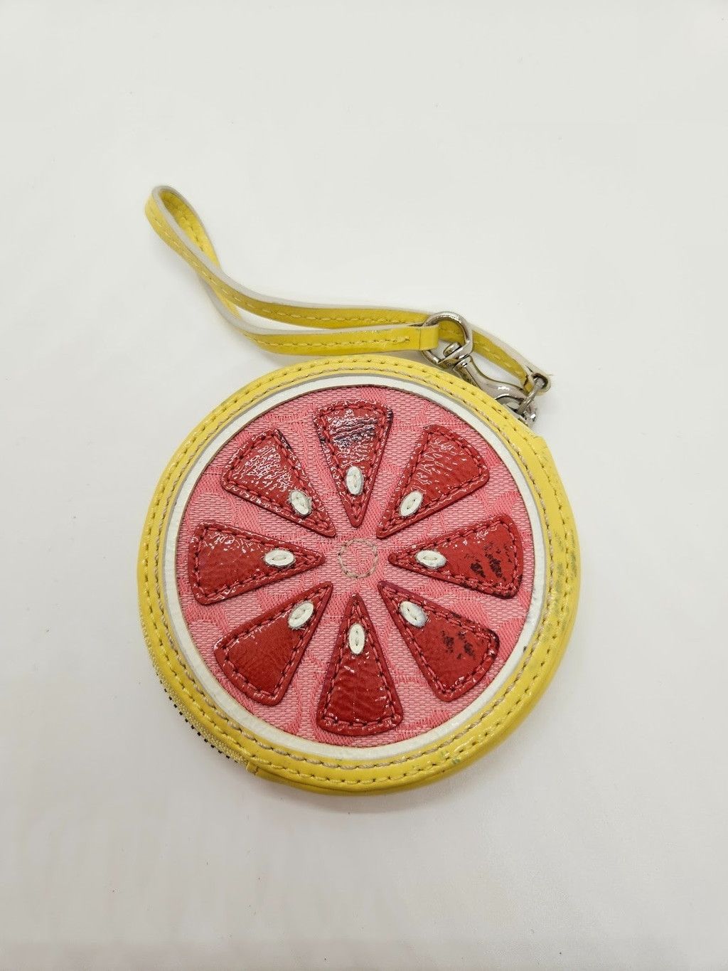 Coach Coach Grapefruit Coin Purse Wristlet Keychain Citrus Pouch Size ONE SIZE - 3 Thumbnail