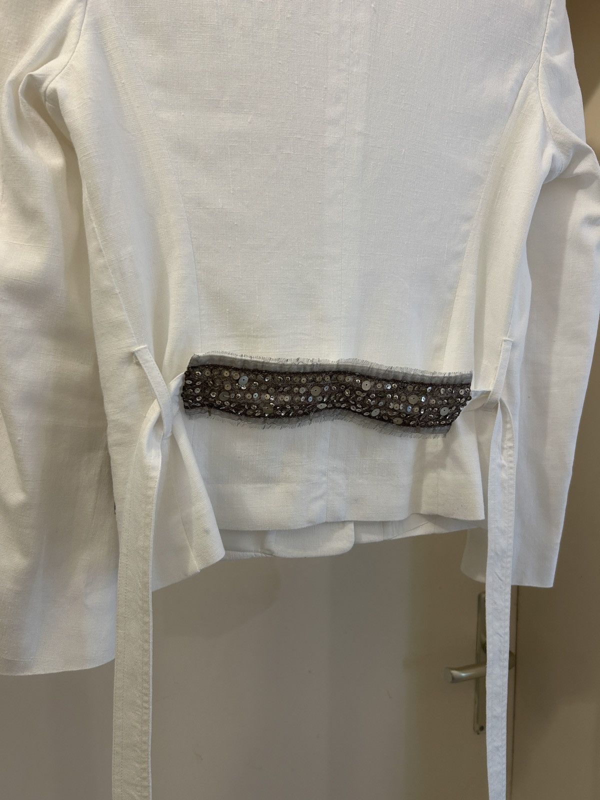 Alexander McQueen 1990s peaked lapel blazer with sequin trim Size S / US 4 / IT 40 - 11 Thumbnail