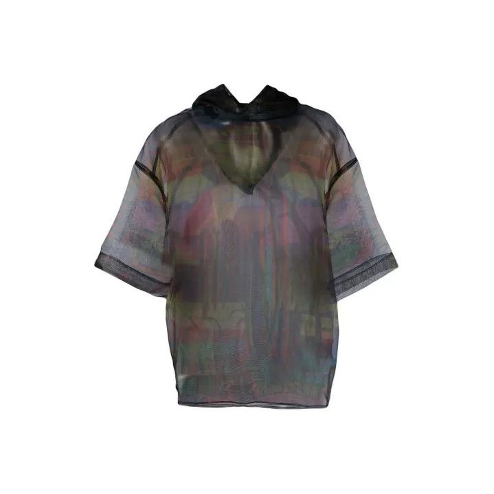 Givenchy Givenchy Men's Short-Sleeve Transparent Hooded Sweatshirt Size US L / EU 52-54 / 3 - 1 Thumbnail