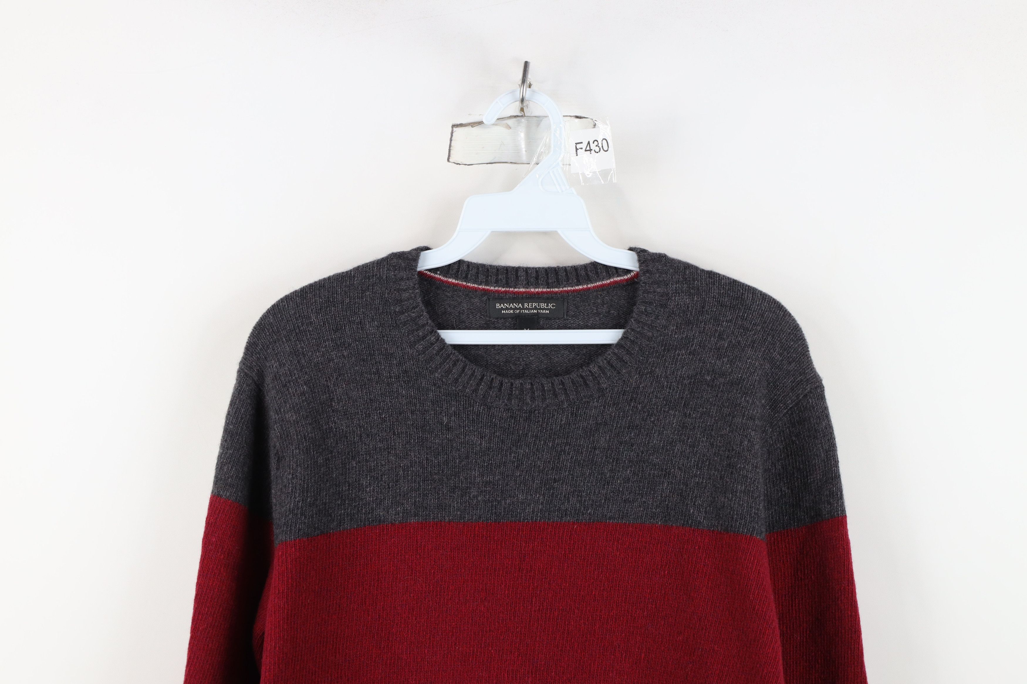 Banana Republic Banana Republic Blend Italian Yarn Knit Color Block Sweater Size US M / EU 48-50 / 2 - 2 Thumbnail