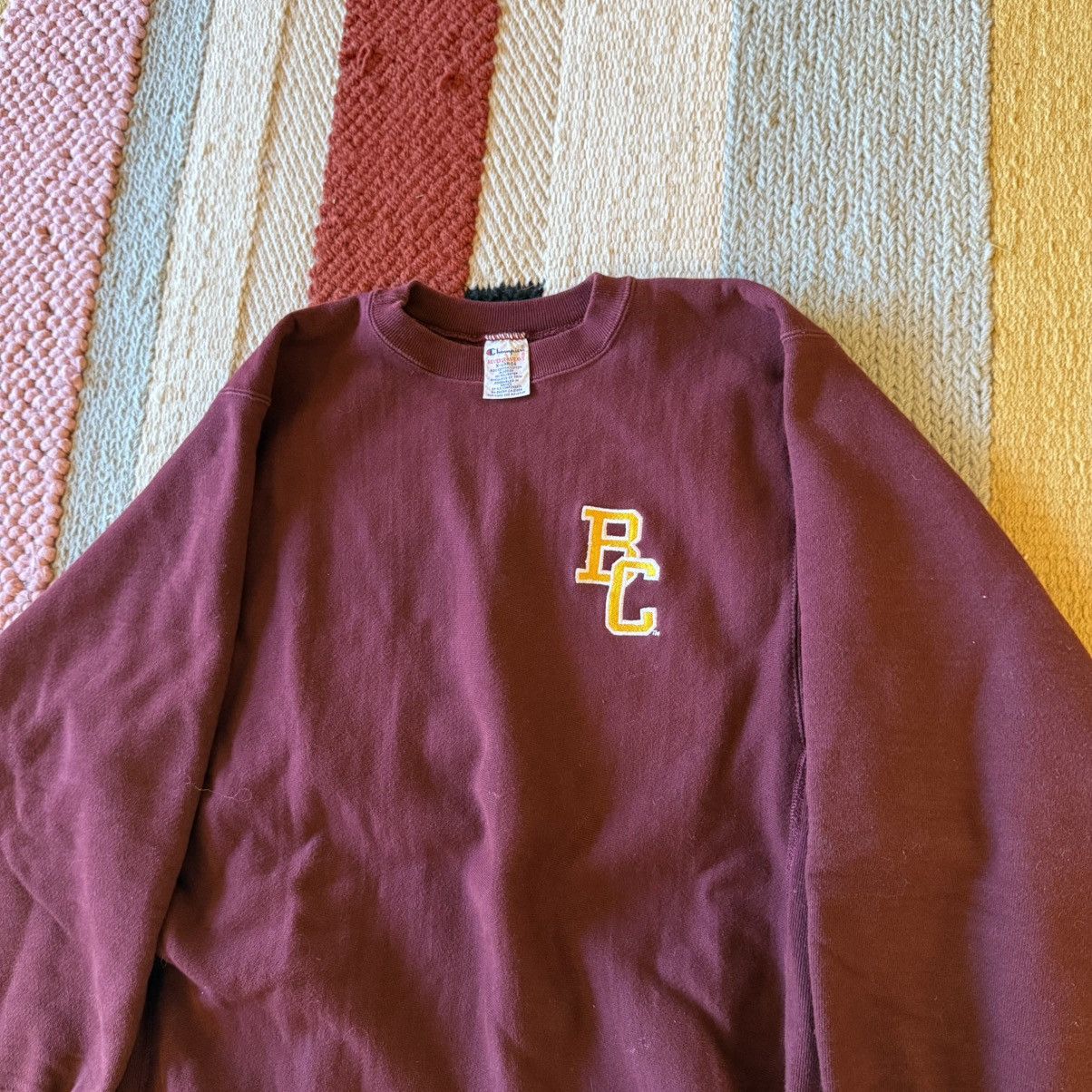 Champion Vintage 90s Champion Boston College Reverse Weave Crewneck Size US XL / EU 56 / 4 - 2 Thumbnail