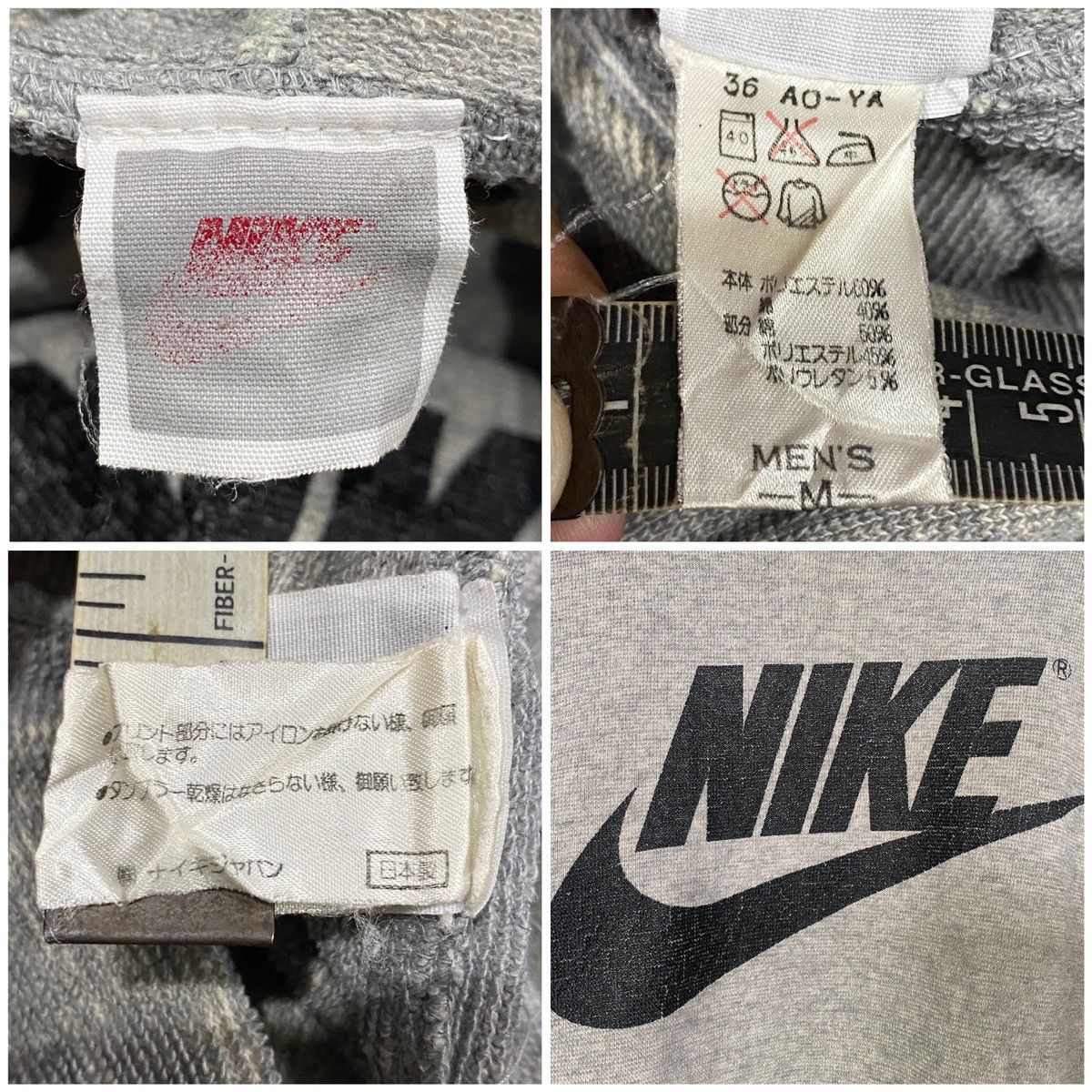 Vintage Vintage 90s NIKE Grey Tag Hoodie Sweatshirt Size US M / EU 48-50 / 2 - 25 Thumbnail
