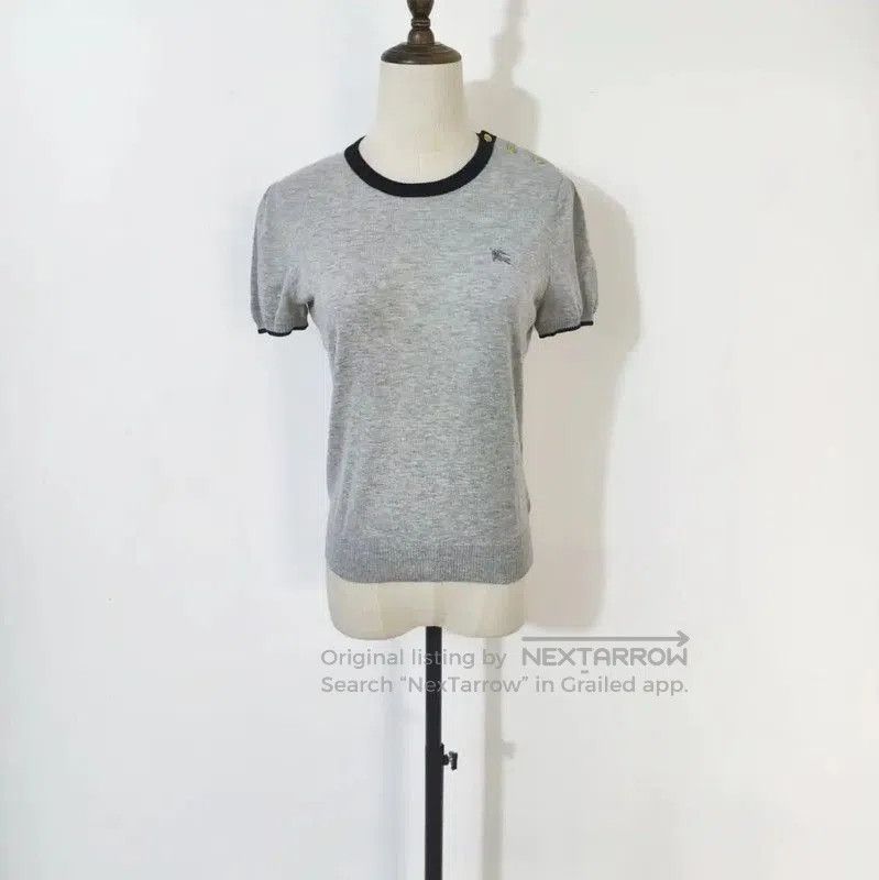 Burberry Burberry Gray Cotton Short Sleeve T-Shirt. Size M / US 6-8 / IT 42-44 - 1 Thumbnail
