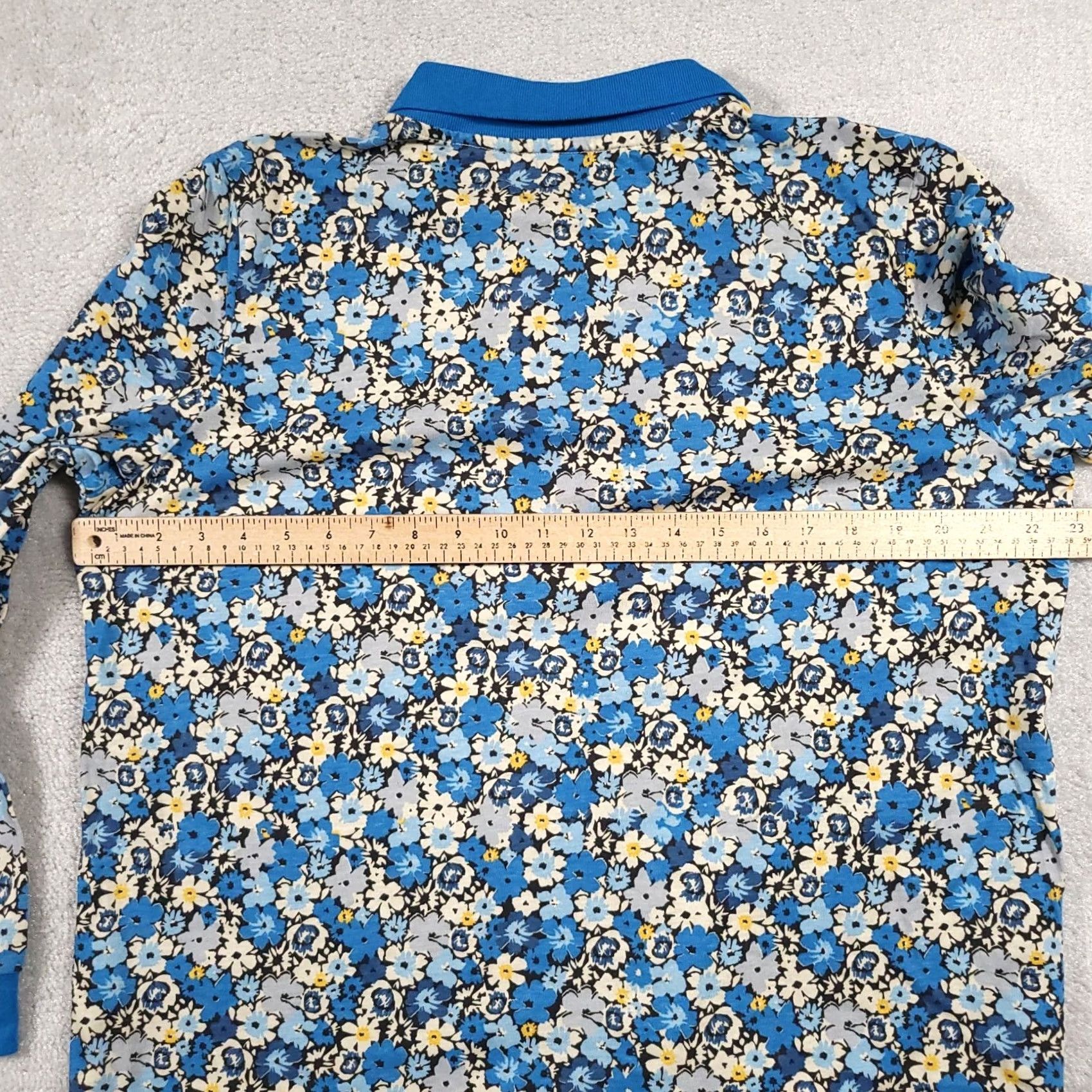 Vintage American Sweetheart Shirt Women's Large Blue Floral Long Sleeve Collared Button-Up Shirt Size L / US 10 / IT 46 - 5 Thumbnail