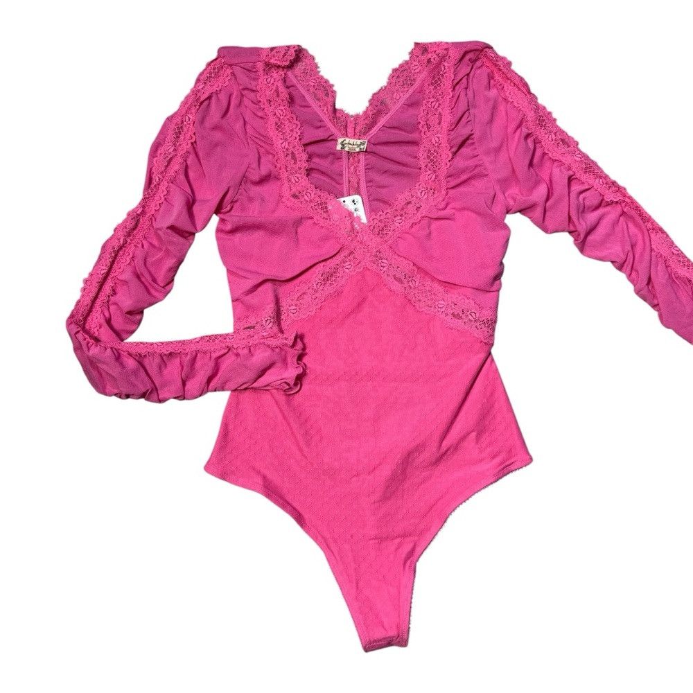 Free People NWT New Free People Forever Young Pink Bodysuit Size S Size S / US 4 / IT 40 - 3 Thumbnail
