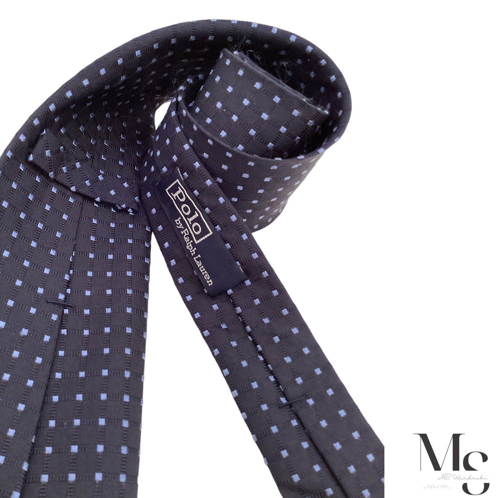 Polo Ralph Lauren POLO BY RALPH LAUREN Blue Geometric Tie Hand Made In Germany Size ONE SIZE - 3 Thumbnail