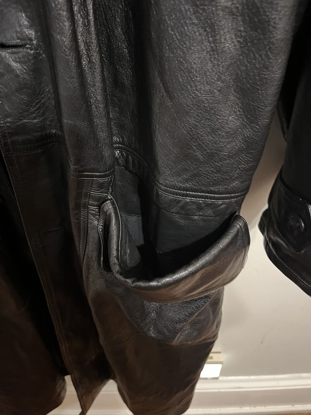 Genuine Leather CDP Made In Italy Black Leather Trench Coat Japanese Style🔥 Size US M / EU 48-50 / 2 - 13 Thumbnail