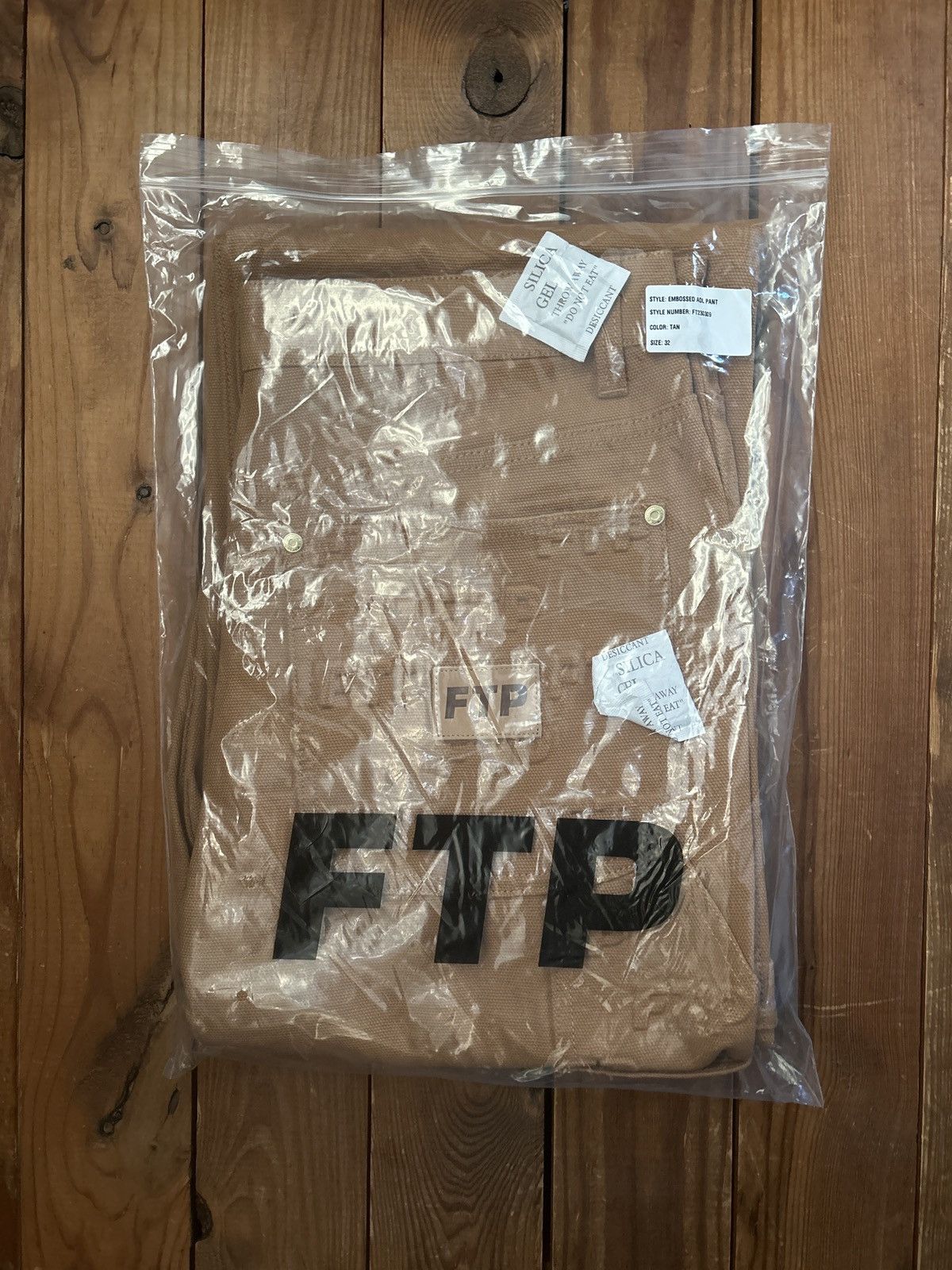 Fuck The Population FTP Embossed Tan Double Knee Carhartt Work Pants Size US 32 / EU 48 - 3 Thumbnail