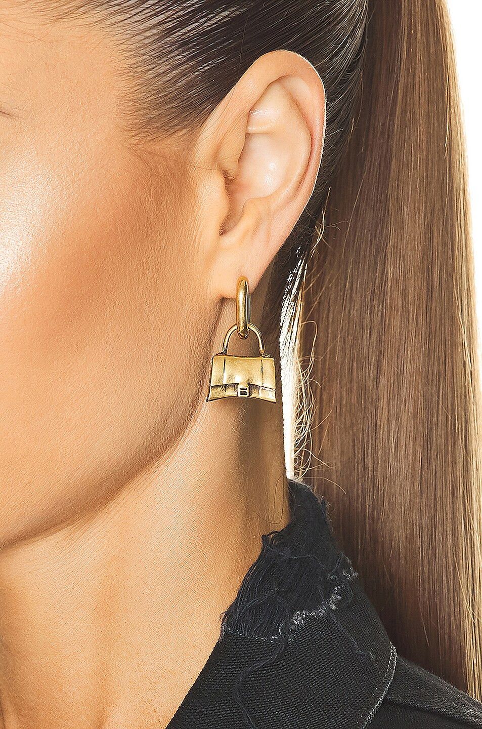 Balenciaga o1bcso1str1024 Size: OS / Bag Earrings in Gold Size ONE SIZE - 2 Thumbnail