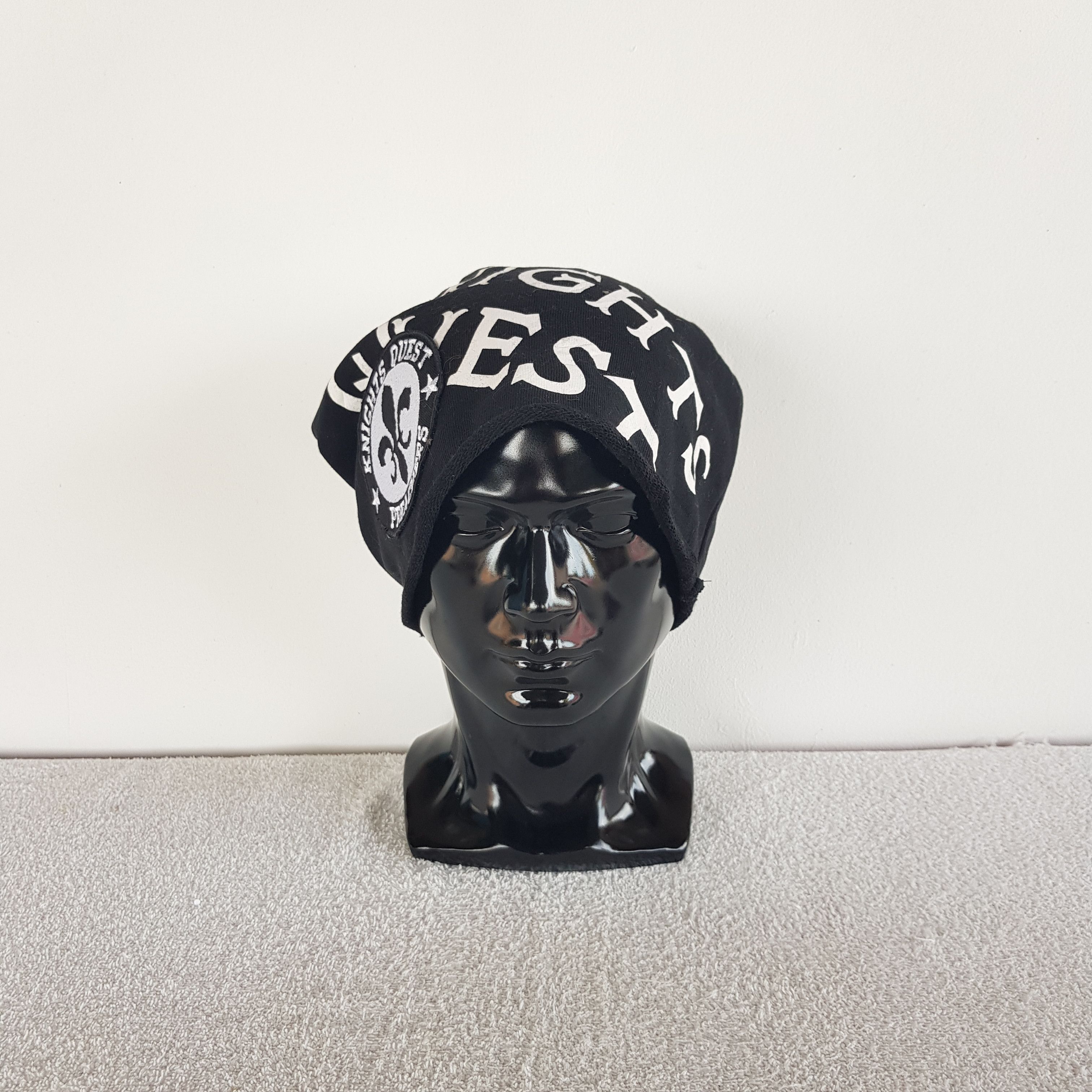Japanese Brand Vintage Knights Quest Beanie Ribbed Knit Snow Caps Hats. Size ONE SIZE - 2 Thumbnail