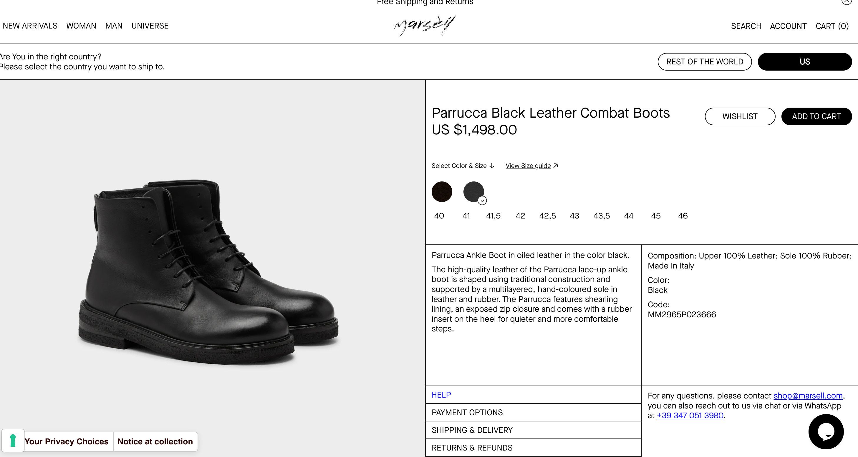 Marsell Marsèll Parrucca Shearling-Lined Combat Boots Black Leather Size US 7 / EU 40 - 4 Thumbnail