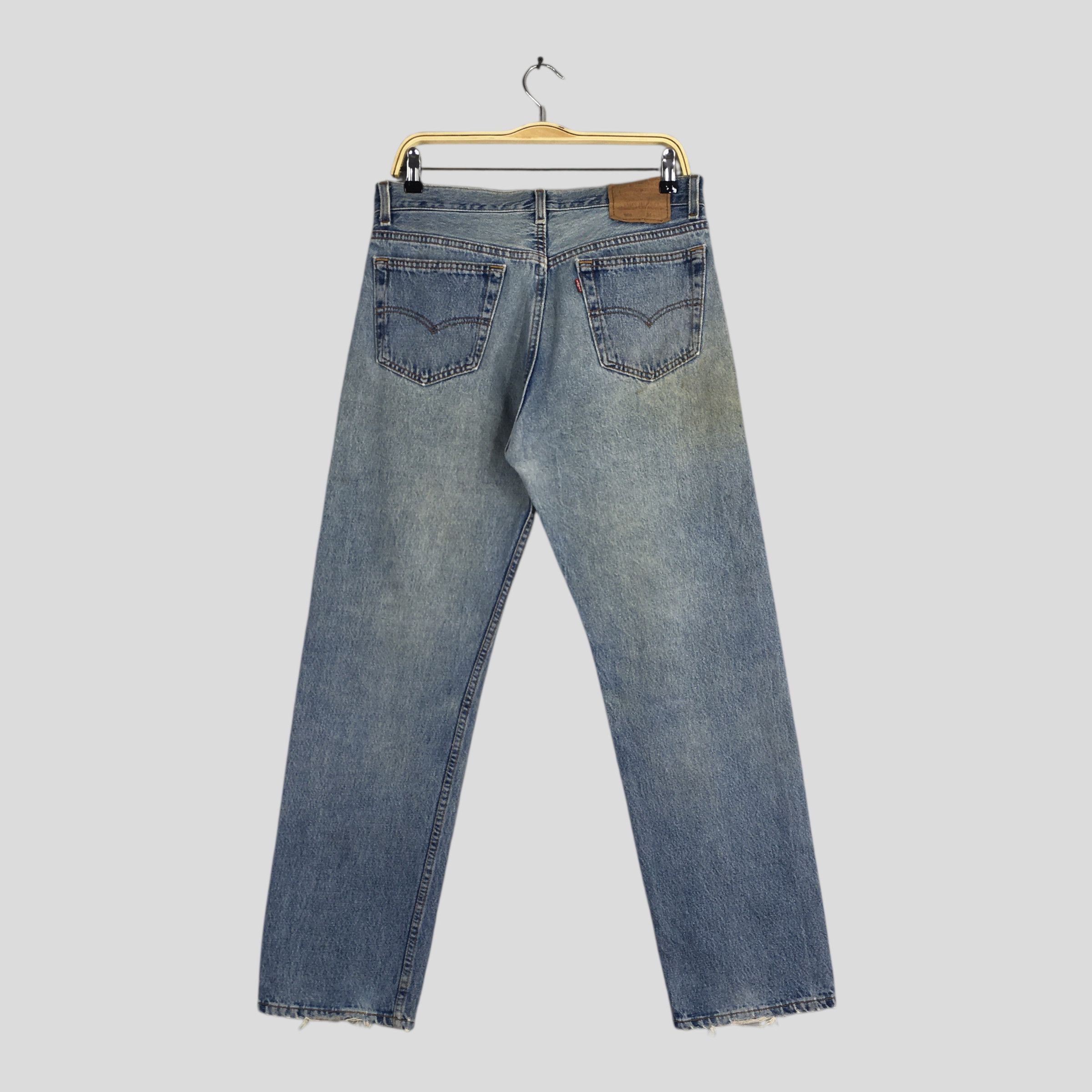 Levi's Size 31x29 Vintage 90s Levi's 501 Faded Dirty Jeans S358 Size US 31 - 7 Thumbnail