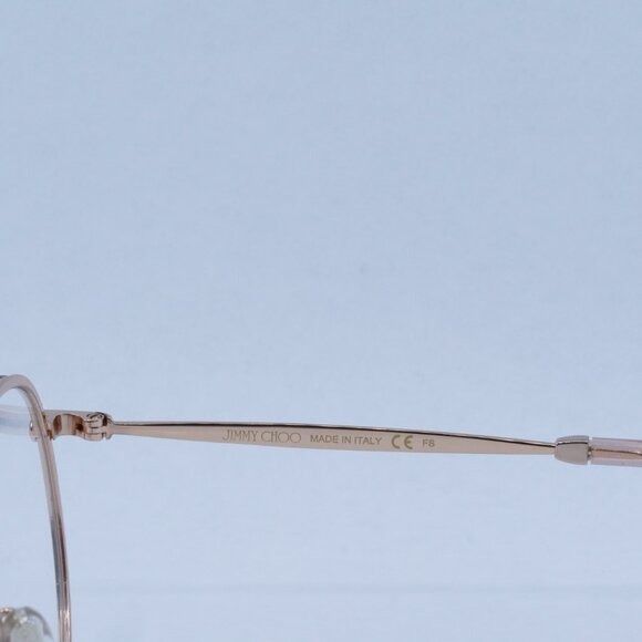 Jimmy Choo Jimmy Choo JC230 0EYR 00 Eyeglasses Gold Pink 51mm Round Size ONE SIZE - 6 Thumbnail