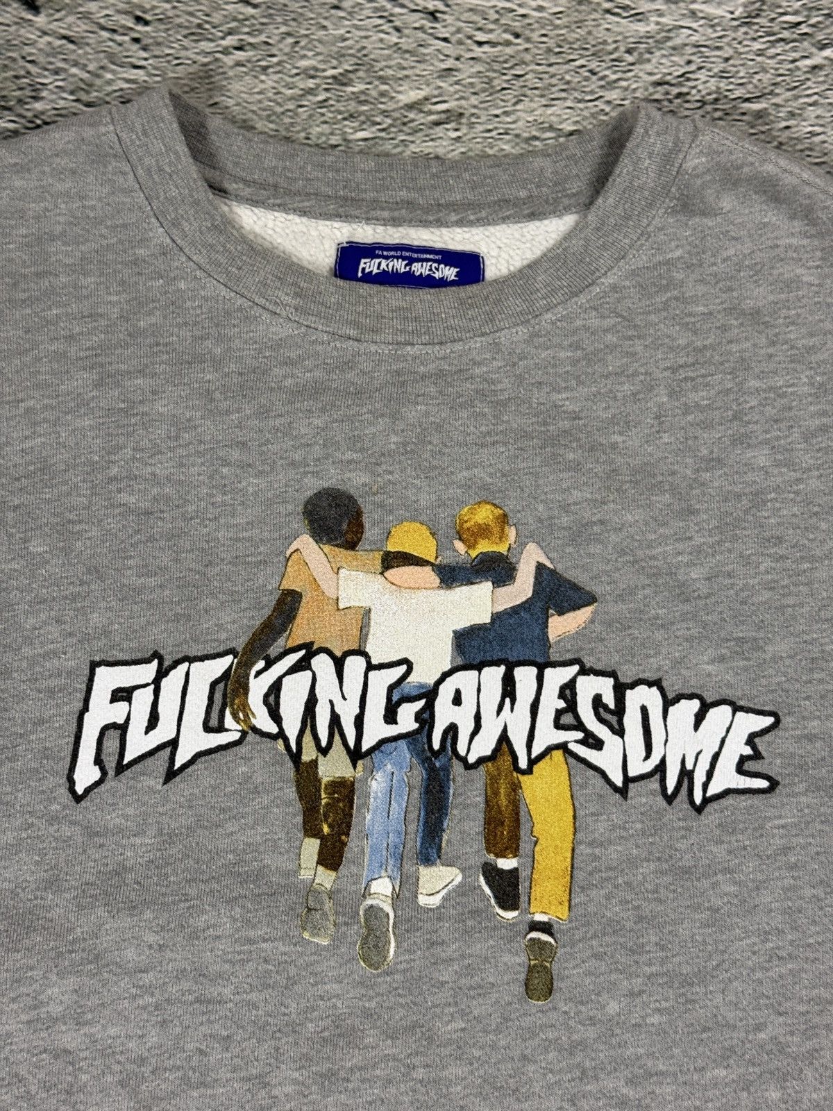 Fucking Awesome Fucking Awesome sweatshirt grey big logo made in USA Size US M / EU 48-50 / 2 - 2 Thumbnail