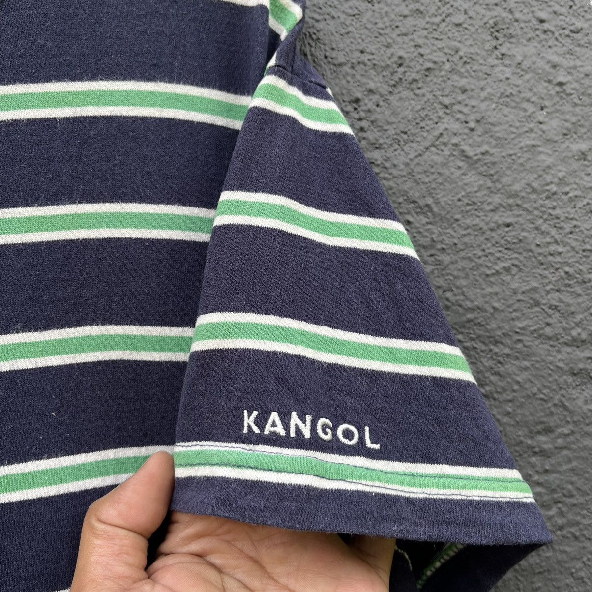 Kangol Thrashed Kangol Stripe Crop Top Tee Size US M / EU 48-50 / 2 - 5 Thumbnail