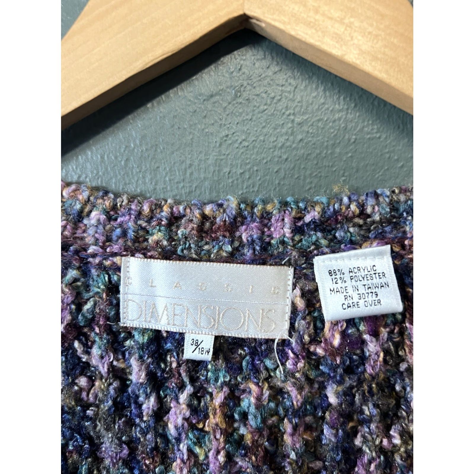 Rainbow Lassie Dimensions Womens Rainbow Color Knit Sleeveless V-Neck Pullover Sweater 38/18W Multicolor Colorful Knit Shirt Size XS / US 0-2 / IT 36-38 - 3 Thumbnail