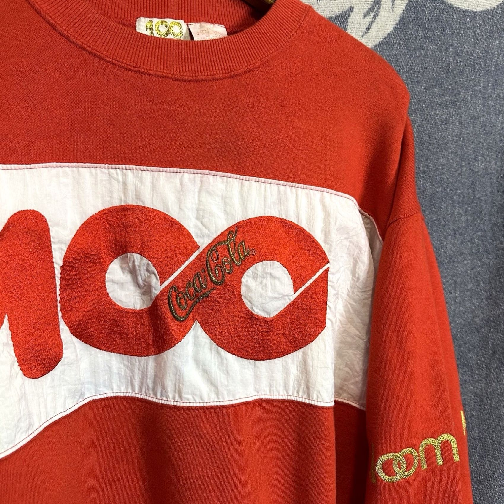 Vintage VINTAGE Coca-Cola Sweatshirt M Men Crew Neck 80s Red Cotton Fleece Pullover Size US M / EU 48-50 / 2 - 2 Thumbnail