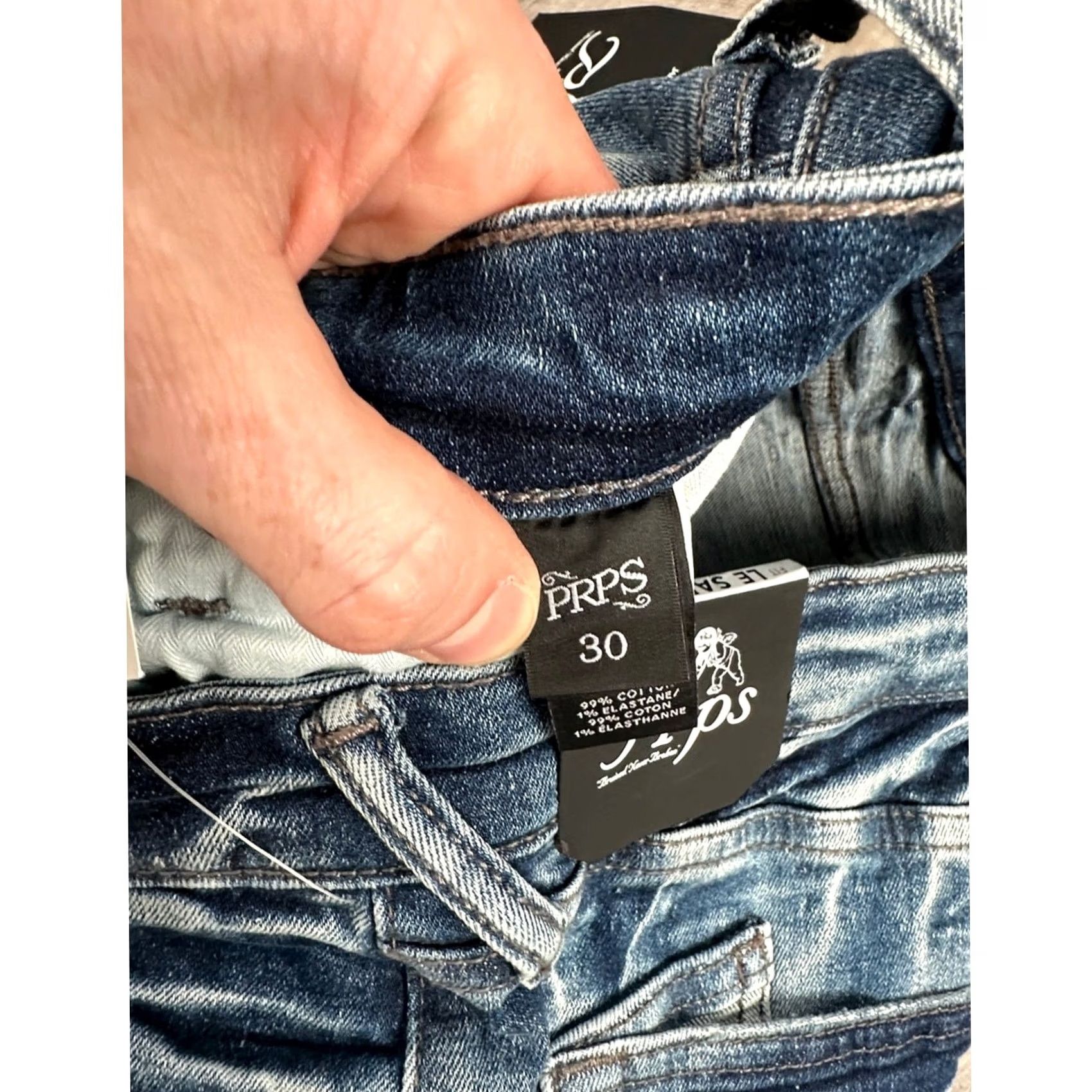 Prps PRPS Le Sabre Slim Tapered Light Wash Jeans 30 Men Regular 34 Inseam Blue 100% Cotton Tapered NWT Size US 30 / EU 46 - 7 Thumbnail