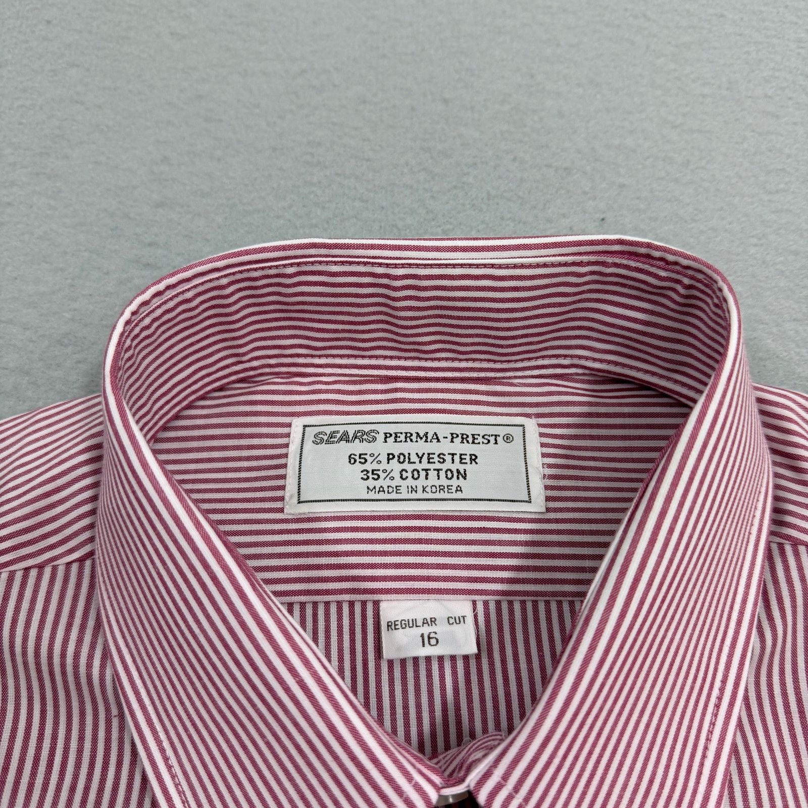 Vintage Vintage Sears Perma-Prest Shirt 16 Large Red 70s 80s NWOT Size US L / EU 52-54 / 3 - 5 Thumbnail