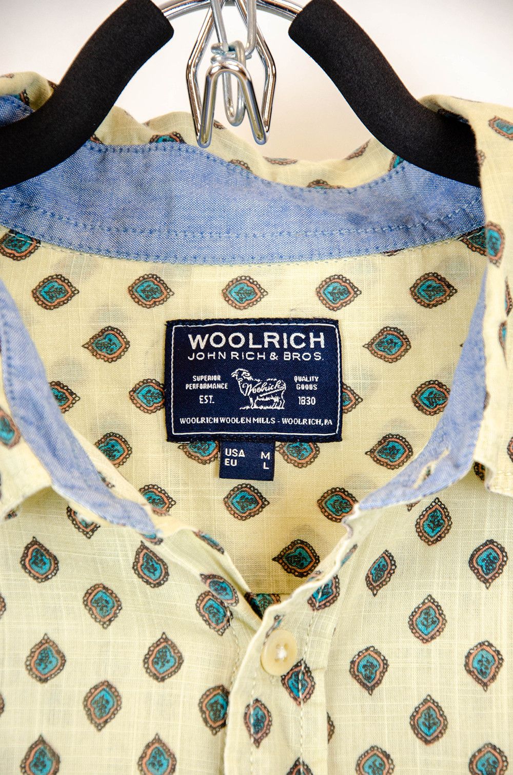 Woolrich Woolen Mills Woolrich Patterned Cotton Shirt – Size M Size US M / EU 48-50 / 2 - 7 Thumbnail