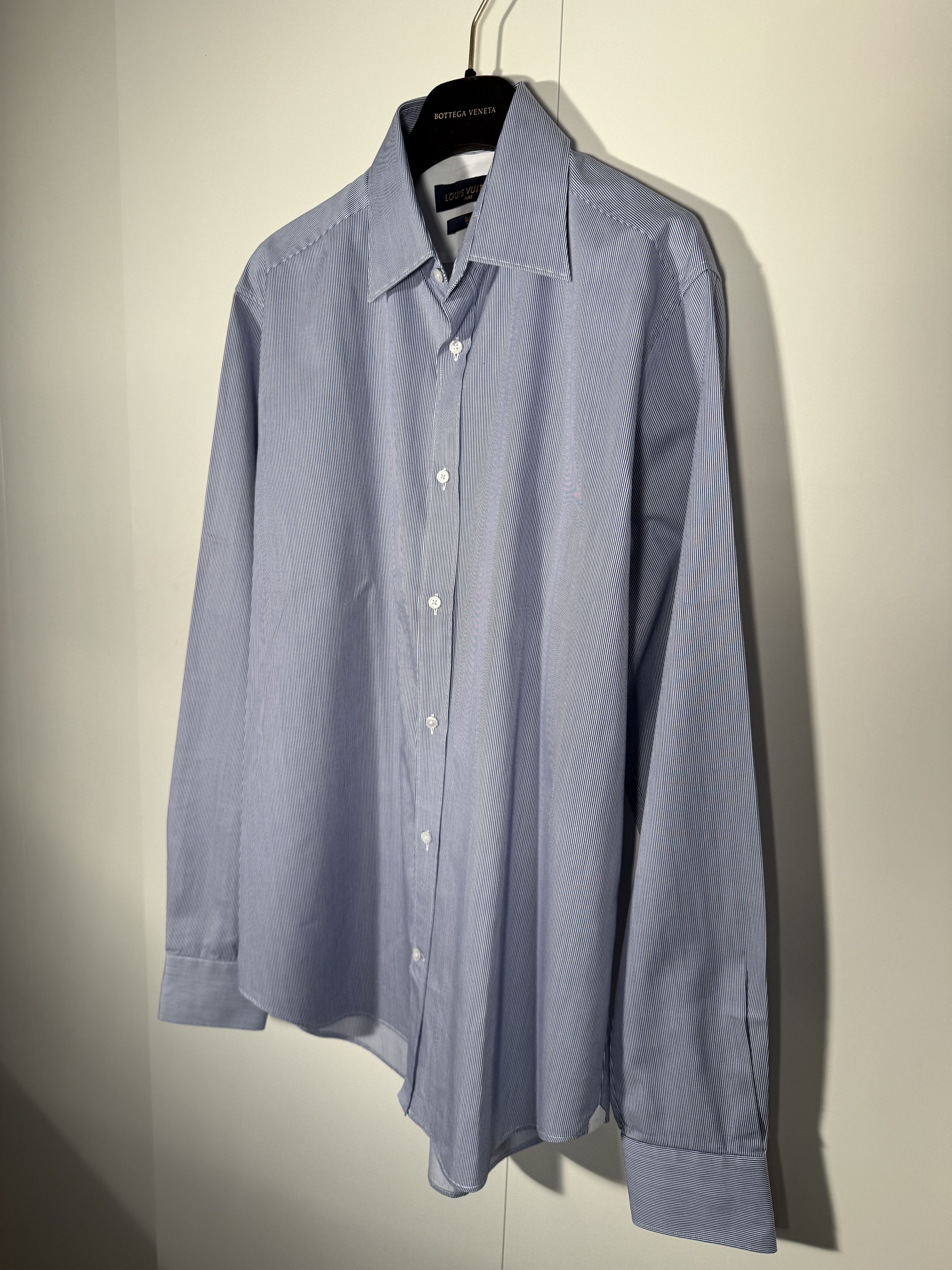 Louis Vuitton Striped Cotton Shirt - LV Side Details Size US S / EU 44-46 / 1 - 3 Thumbnail