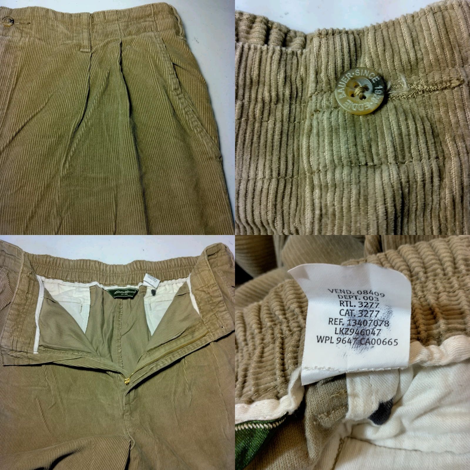 Eddie Bauer VINTAGE Eddie Bauer Corduroy Pants 42 Tall Men Dress Pants 42x35.5 Beige Corduroy Elastic Waist 38-42 Big & Tall Mens Size US 42 / EU 58 - 8 Thumbnail