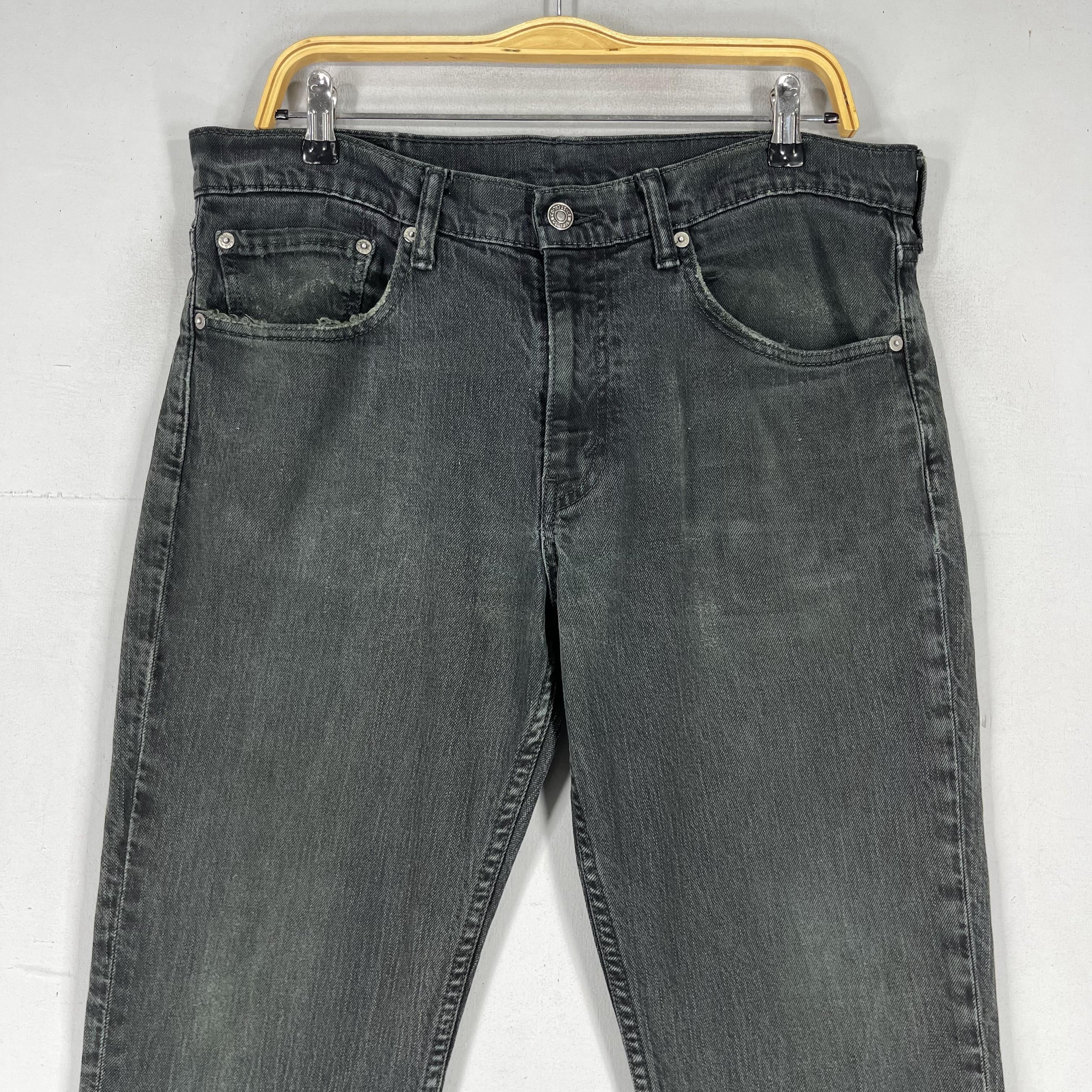 Levi's × Vintage W35 L31 Vintage Distressed Levis 511 Faded Black Wash Jeans Size US 35 - 2 Thumbnail