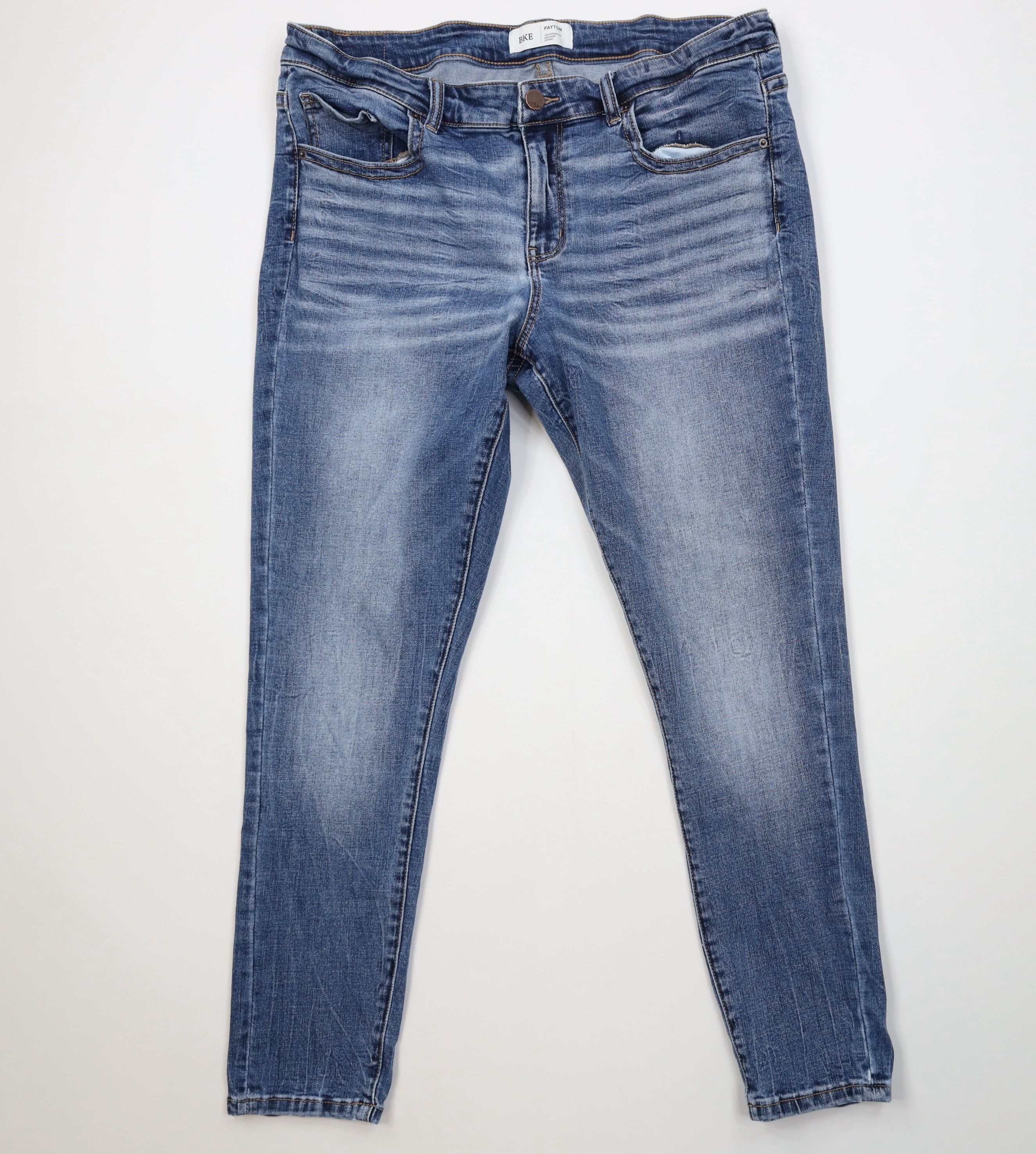 Vintage Buckle BKE Thick Stitch Payton Universal Fit Mid Rise Jeans Size 34" / US 12 / IT 48 - 1 Thumbnail