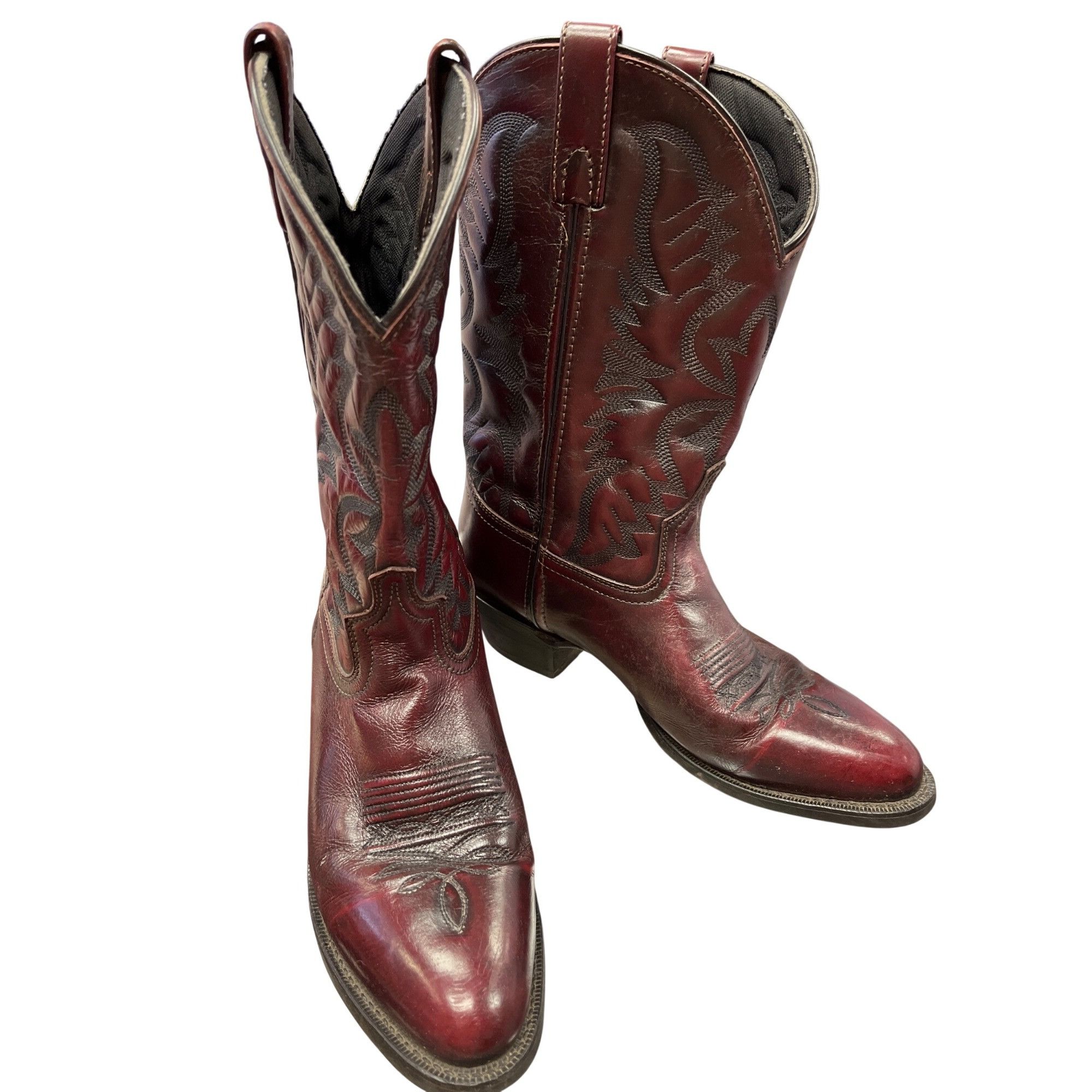 Other Laredo mens brown leather western mid calf boots sz 9.5D SKU Size US 9.5 / EU 42-43 - 15 Thumbnail