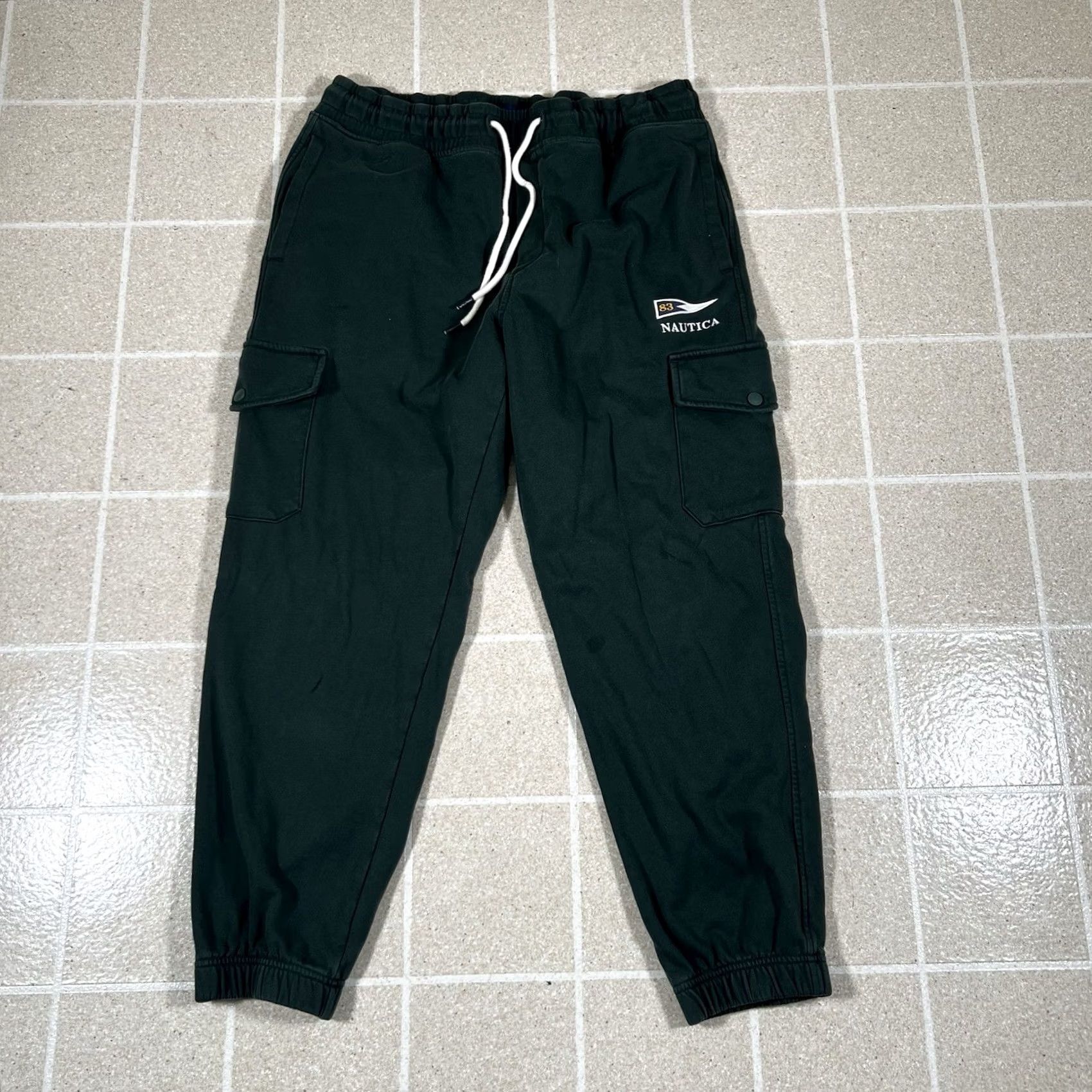 Nautica Nautica Jogger Pants XL Green Embroidered Sailing Club Logo 1983 Embroidered Green Men Size US 36 / EU 52 - 2 Thumbnail