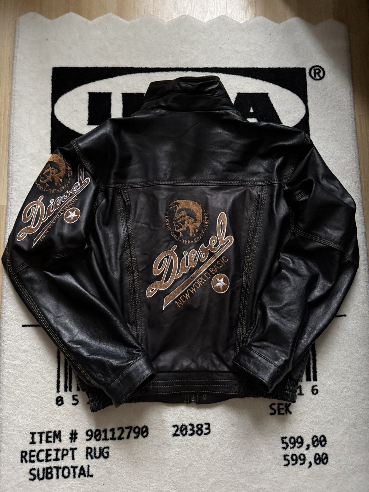 Vintage black leather jacket Diesel vintage Size US XXL / EU 58 / 5 - 2 Thumbnail